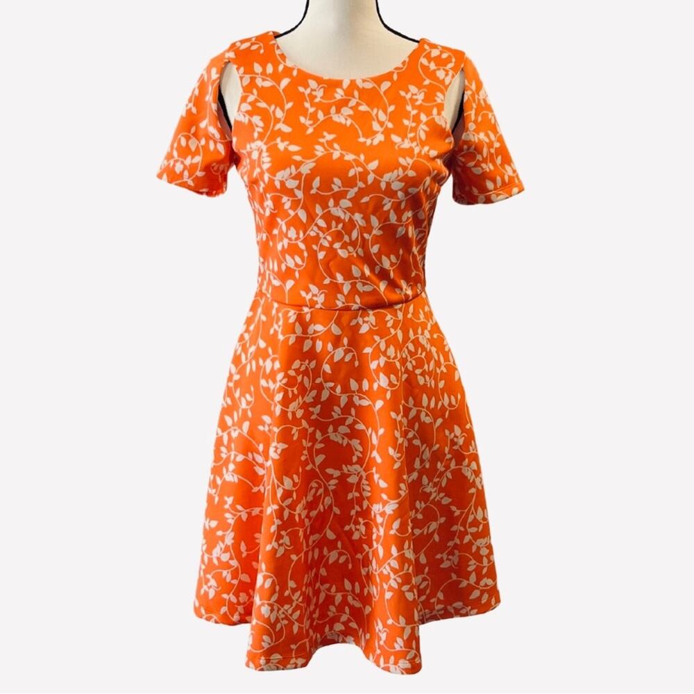 Copper Key Women's Orange Retro Dress Size M